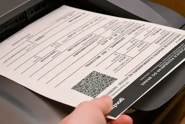 Pessoa imprimindo CRLV-e com equipamento de despachante.